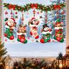 Christmas Window Stickers Holiday Decoration Static Cling Window Sticker Xmas Decor Snowman Santa Wall Decal