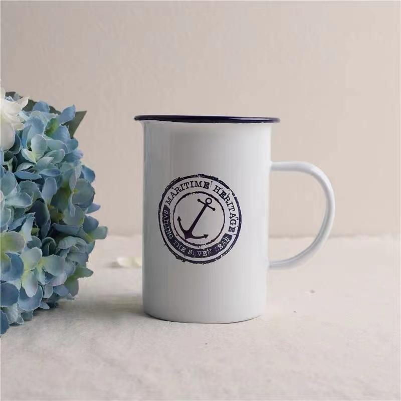 

Эмалированные кружки для кофе, чая, воды, молока, походные кружки с ручкой, кружка для напитков, кружка для отпуска, походов, подарков 400ml-450ml