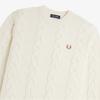 Fred Perry [sharp] Chunky Cable Knit Sweater   Ecru Afpm2438562 560