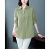 Camicia di Cotone Camicia a Maniche Lunghe da Donna Primavera Top Casual per la Mamma