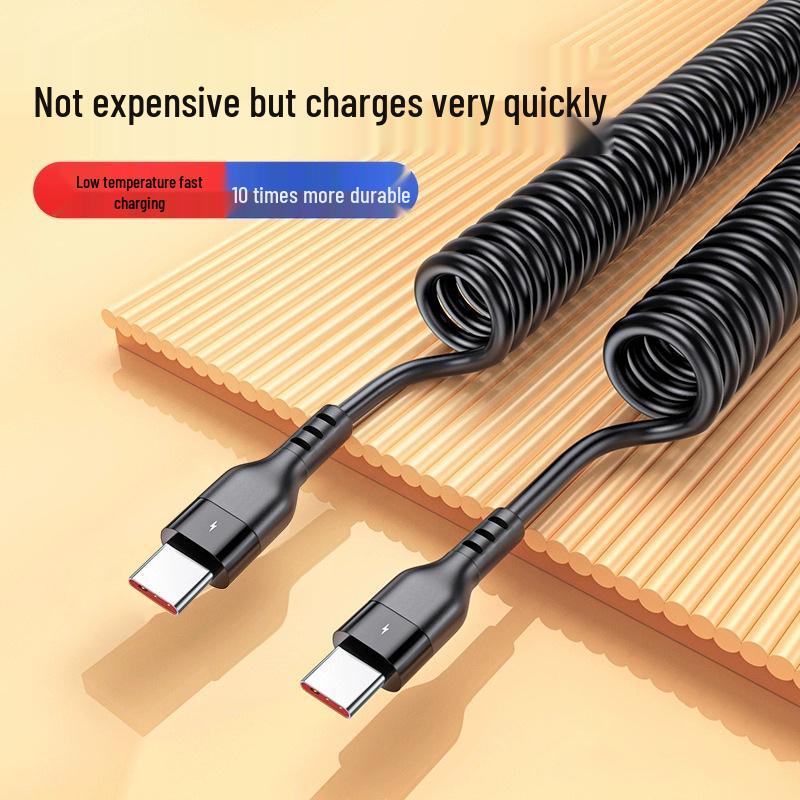 

Весна 6A 120 Вт Супербыстрый Двойной Кабель для Зарядки Type-C для Apple, Huawei и Honor 1 meter