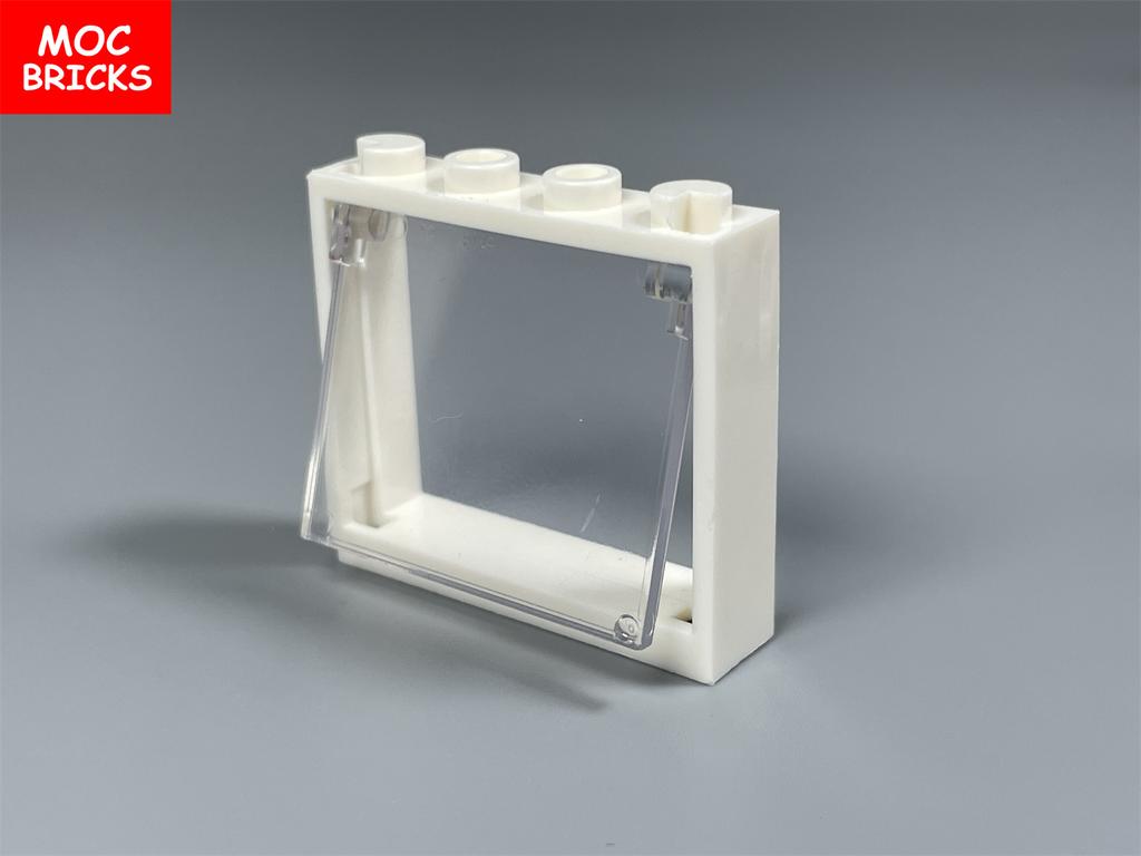 Non-Toxic Moc Bricks Door Frame Glass Window 1X4X3 60594 60603 Diy Architecture House Building Blocks Toys Kids Plastic Dolls