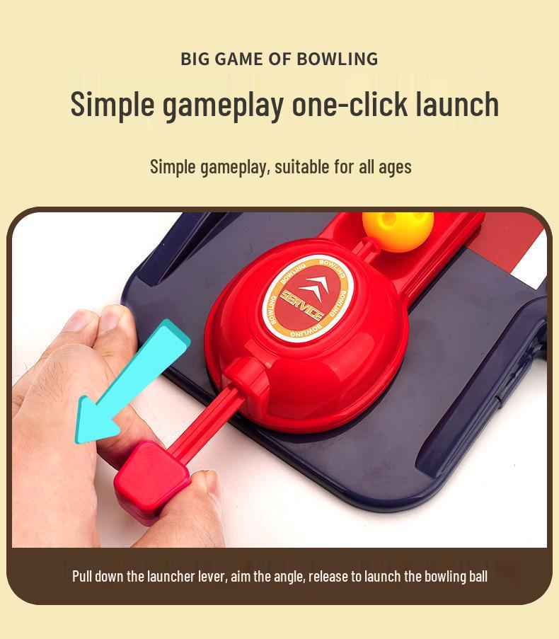 Cross-Border Children's Curling Bowling Table Game Toy for Parent-Child Interaction and Indoor Relaxation.