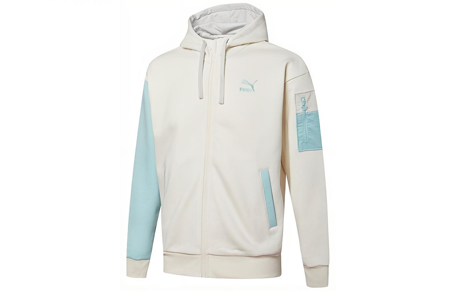 PUMA Retro Colorblock Jackets Men s White Hooded Moderate Other 534813-93 S