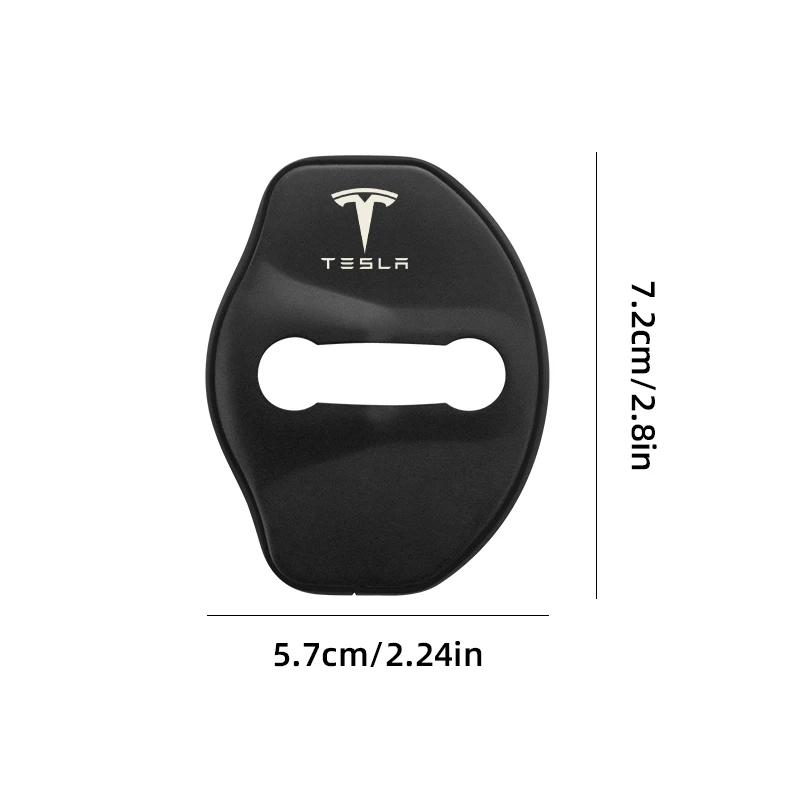 For High-quality Matte Car Door Lock Cover Auto Emblems Case For Tesla Model 3 Model X Y Style Roadster Accessories
