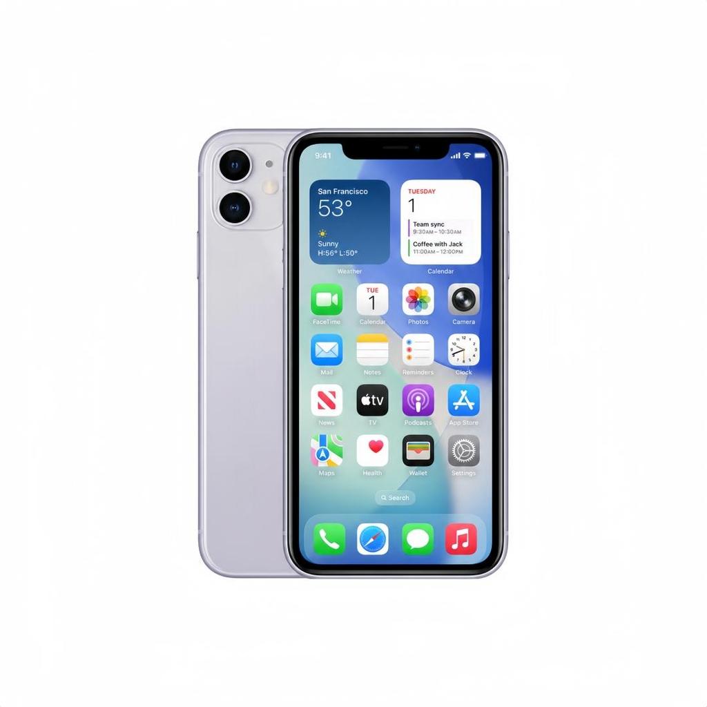 Apple iPhone 11 Recondiționat 128GB Negru/Alb/Mov Smartphone iOS – Ecran Liquid Retina de 6,1 inchi, A13 Bionic, Face ID, Cameră Duală de 12 MP