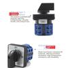 Rotary Cam Selector Changeover Switch 2 Positions 4 Terminals For LW26-20 Motor Control Plastics Black 48*48*30mm
