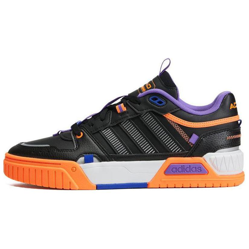 Adidas Neo D-Pad Lifestyle Comfortable Non-Slip Wear-Resistant Lightweight Low-Top Skate Shoes Unisex Sneakers Black White Orange HQ4233