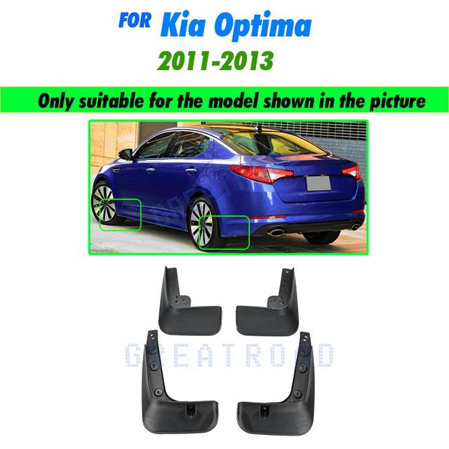 4pcs Car Mud Flaps for Kia Optima K5 2011 2012 2013 Sx Front Rear Fender Flares Splash Guards Auto Mudflaps Mudguards