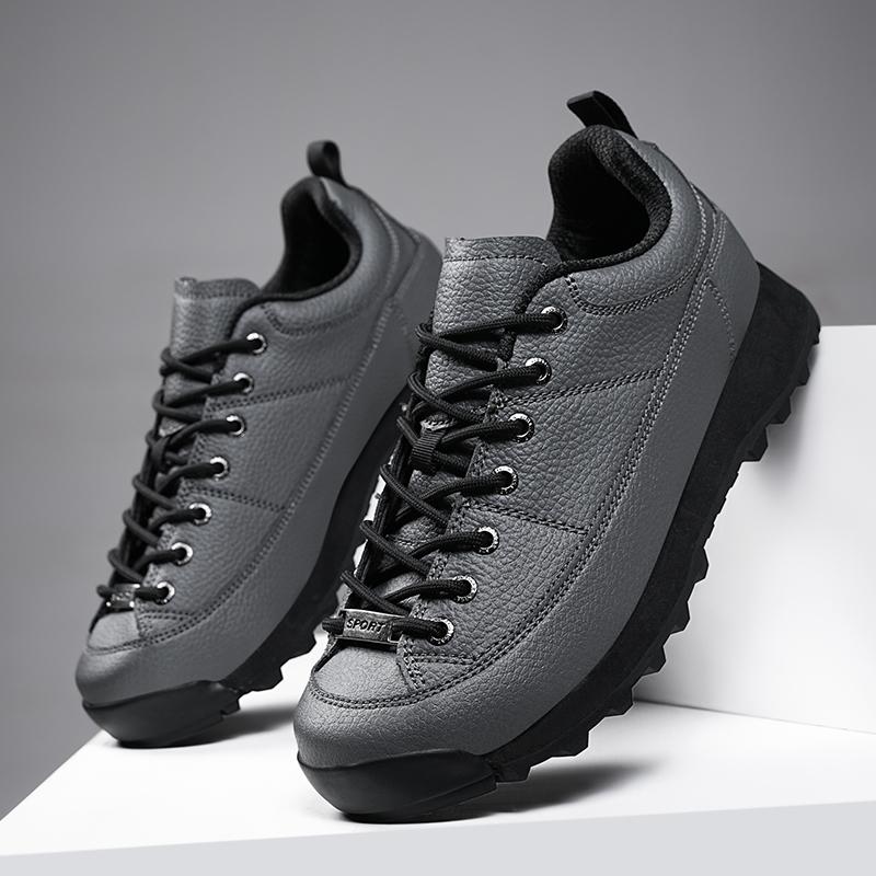 Fashion Outdoor Leather Mens Sneakers Fashion Trend Casual Shoes Leisure Walk Male Treking Footwear Travel Tenis Masculino Walking Shoes