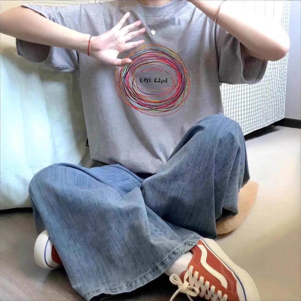 Women's Summer 2025 Heavyweight Cotton Loose-Fit Short-Sleeve T-Shirt