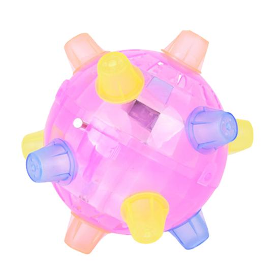 

Electric LED Jumping Dancing Ball Flashing Music Pet Chewing Toy Kids Baby Gift червоний
