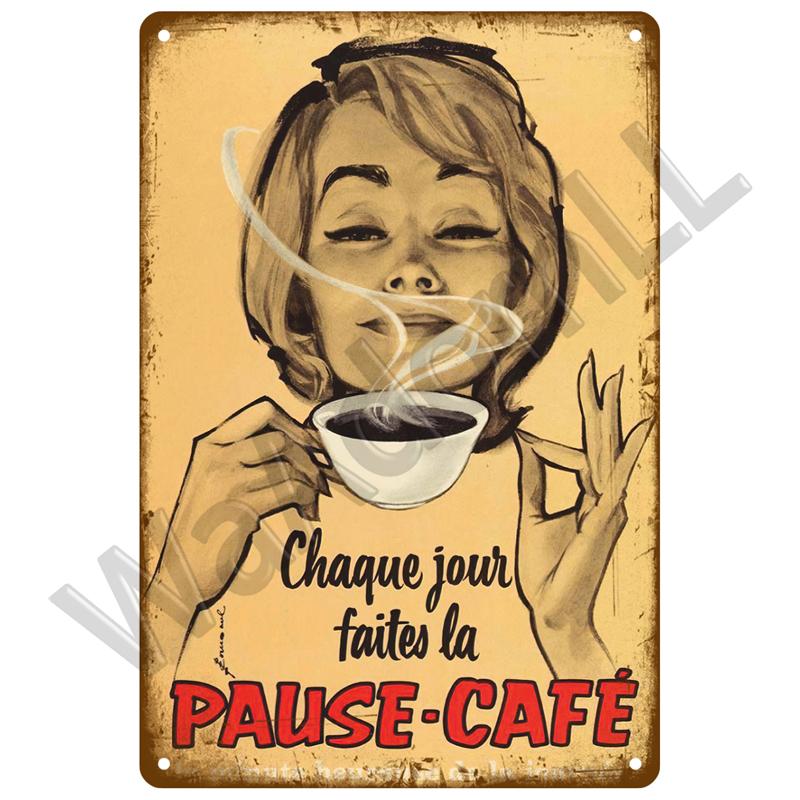 Metal Signs Vintage Cafe Signs Wall Decor Funny Posters Retro Plaques Painting Coffee Bar Sign Tin Signs Home Wall Decor Art