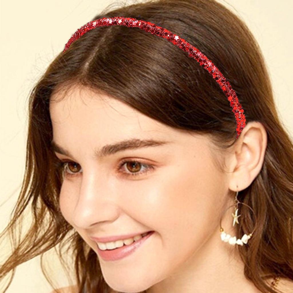 7/14pcs Glitter Star Headbands for Girls Heart Hairband Glitter Headbands Headwear Girls Kids Party Hair Accessories