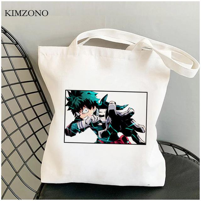 My Hero Academia Shopping Bag Reusable Shopper Bolsa Bolsas De Tela Shopper Tote Bag Shoping String Sac Cabas Grab