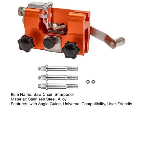 משחזת שרשרת מסור משחזת מסור שרשרת אוניברסלית משחזת מסור שרשרת מהירה עם מדריך זווית פינים שוחקים להחלפה לכל מסורי השרשרת