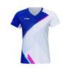 Color Block Stylish V-Neck Regular Sleeve T-Shirt Women Tops AAYW048-2