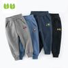 27Kids Autumn and Winter Fleece-Lined Cartoon Sweatpants Children's Clothing