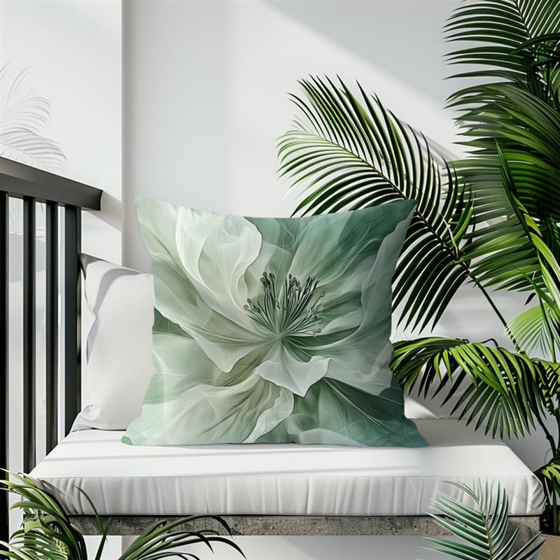 Green Watercolor Flowers Decorative Cushions Pillowcase Cushion Cover Throw Pillow Sofa Decoration Pillowcover Home Decor
