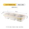 ZISIZ 304 Stainless Steel 3-Compartment Lunch Box