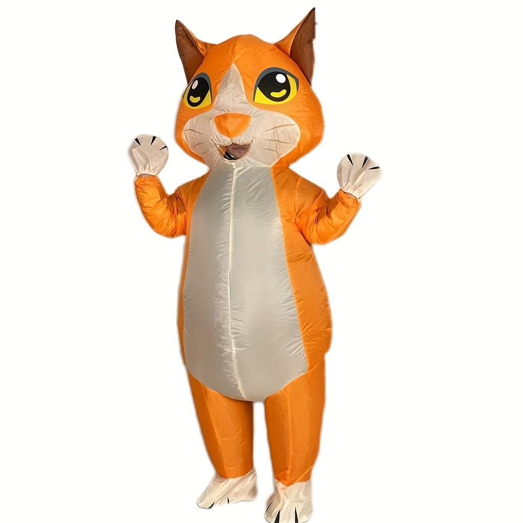 Inflatable Cat Costume for Adults,Funny Black White Blow Up Suit forParty,Halloween Costume Props, Garden Party, Role-Playing Set 150cm-190cm