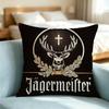 Jagermeister-R Logo-O Pillow Case Square Double-Sided Sofa Cushion Cover Bedroom Bedside Pillow Gift