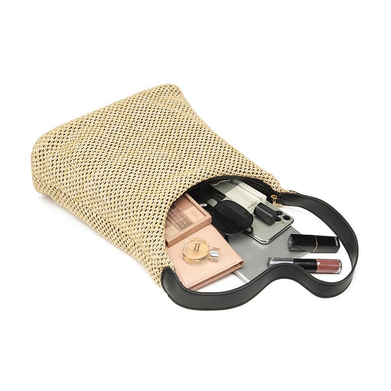 Spring new fashion shoulder portable armpit bag mobile phone bag woven bag women's popular bag women