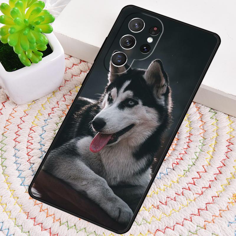 Animal Husky cute Puppy Dog Phone Case for Samsung Galaxy note 10 pro S26 Ultra S23 S24 FE S25 S21 S22 PLUS shockproof Cove