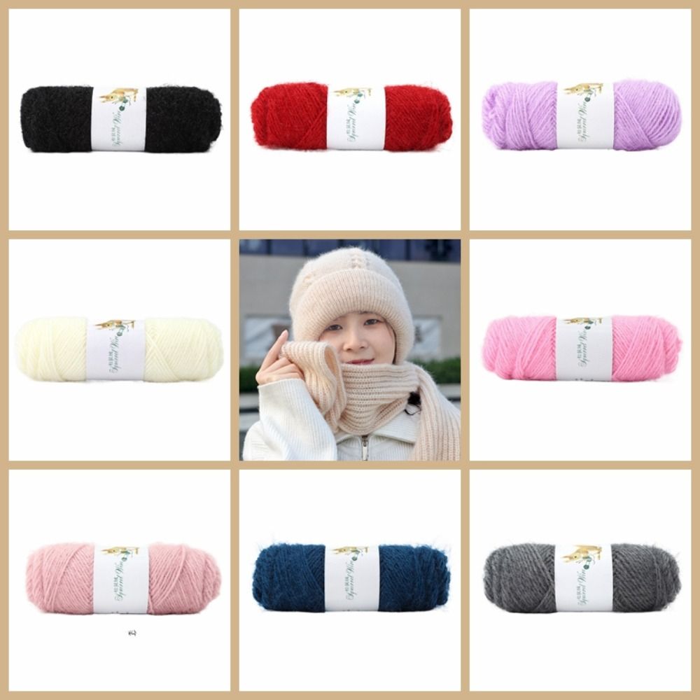 Soft Wool Yarn Delicate Knitting Yarn DIY Squirrel Cashmere Yarn Scarf Weaving