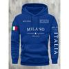 ITALIA MILANO Men Women Hoodie Outdoor Street Casual Sports Vacation Trend Spring Autumn Winter Couple Sweatshirt Top Clothing