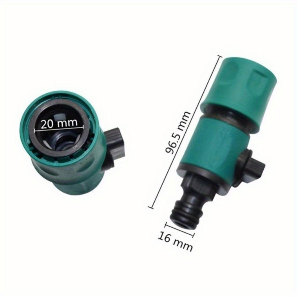 16mm Joint 1/2 Inch To 16mm Quick Connector With Valve Garden Irrigation System Fast Couplings Accessories Garden Supplies 1 Pcs