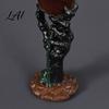 Skeleton Hand Candle Holder Halloween Rose Holder Gothic Resin Decorative Ornament Lifelike Decor for Home Table Decor Dark Style Romantic