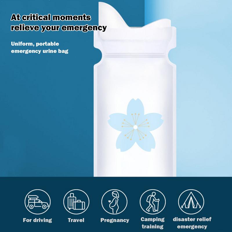 Urine Pee Bags 6pcs Leak-Proof Urine Pouch Toilet Bag For Camping Unisex 700ml Water-Absorbing Urinal Bag For Pregnant Women Men
