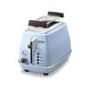 Icona Vintage Toaster - DELONGHI CTOV 2103.AZ - 2 Schlitze - 6 Positionen - Blau und Braun