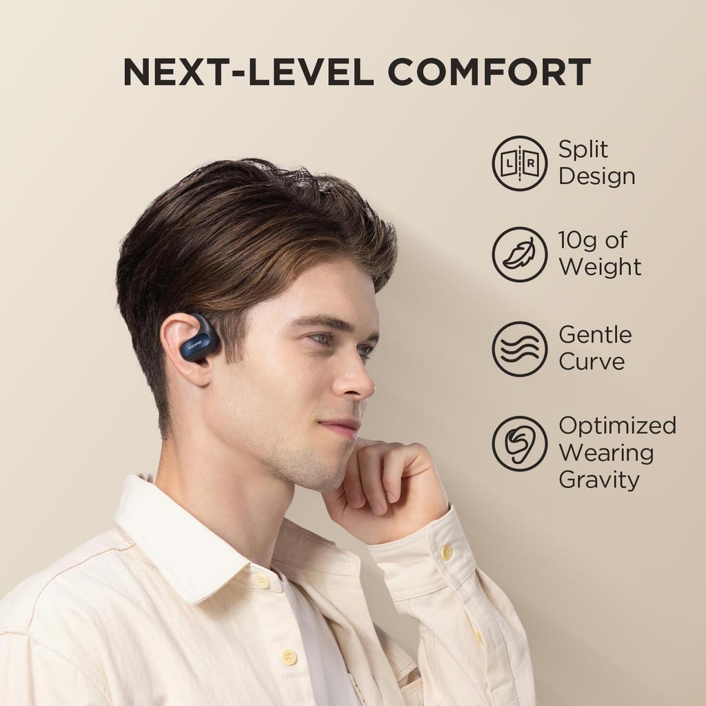 1MORE Fit SE S30 Wireless Lightweight IPX5 Up to 30 Hours of Bluetooth EQ Sports Style Open-Ear Earbuds, (10g), Waterproof, Playtime, 5.3 Compatible,