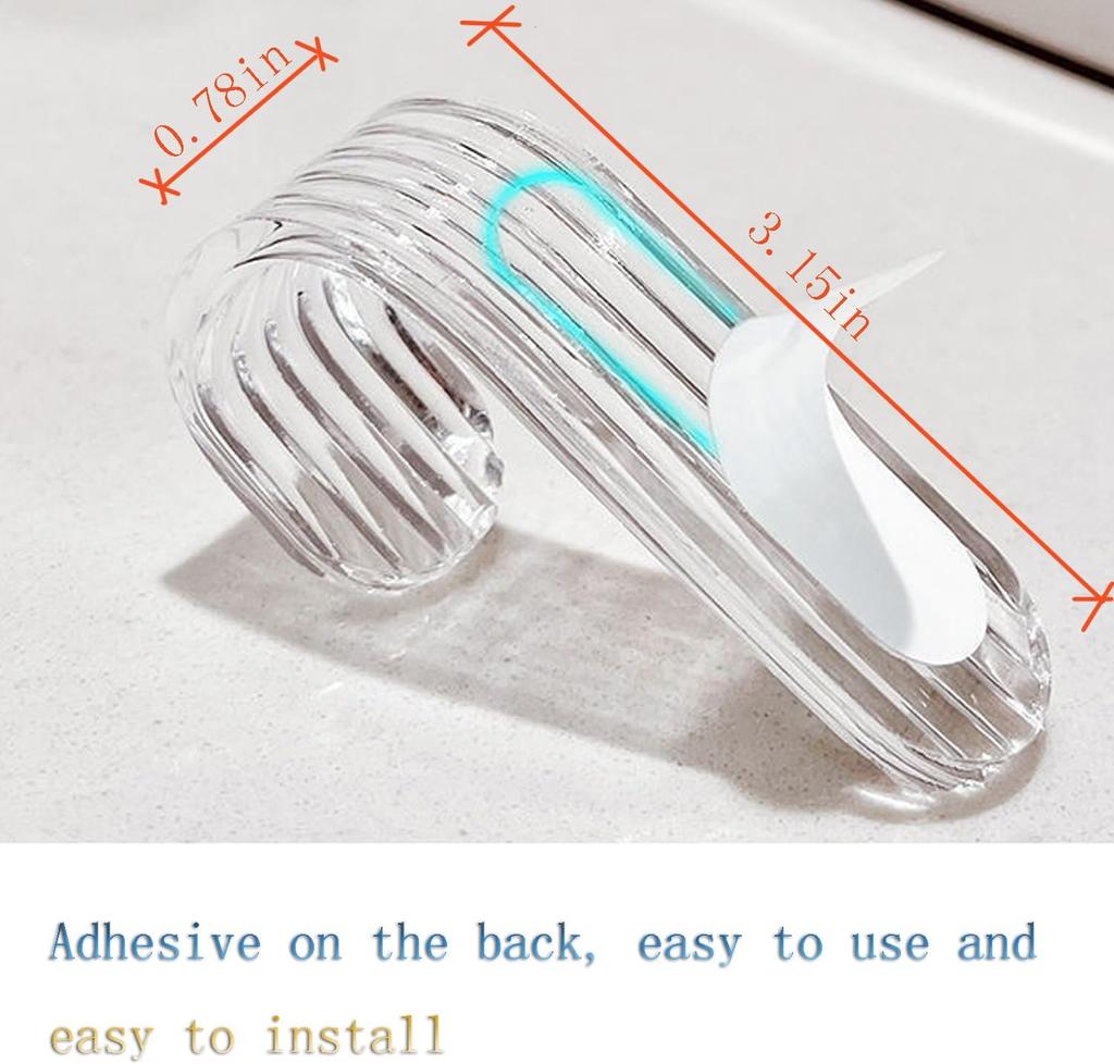 10/20PCS Acrylic Tranparent Adhesive Hook Clothes Hook Kitchen Bathroom Wall Holeless Strong Adhesive Rack Hooks Home Organizer