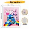Disney Lilo Stitch Love Rainbow Oil Art Painting Kit Home Wall Decor Handmade Gift For DIY Art Craft Lovers Living Room Wall Art Decors
