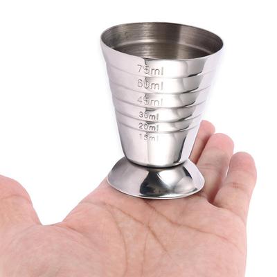 High Quality Double Wine Cup Bar Tool Measure Tool Bar Jigger Stainless Steel Measuring Mug Shot Cup