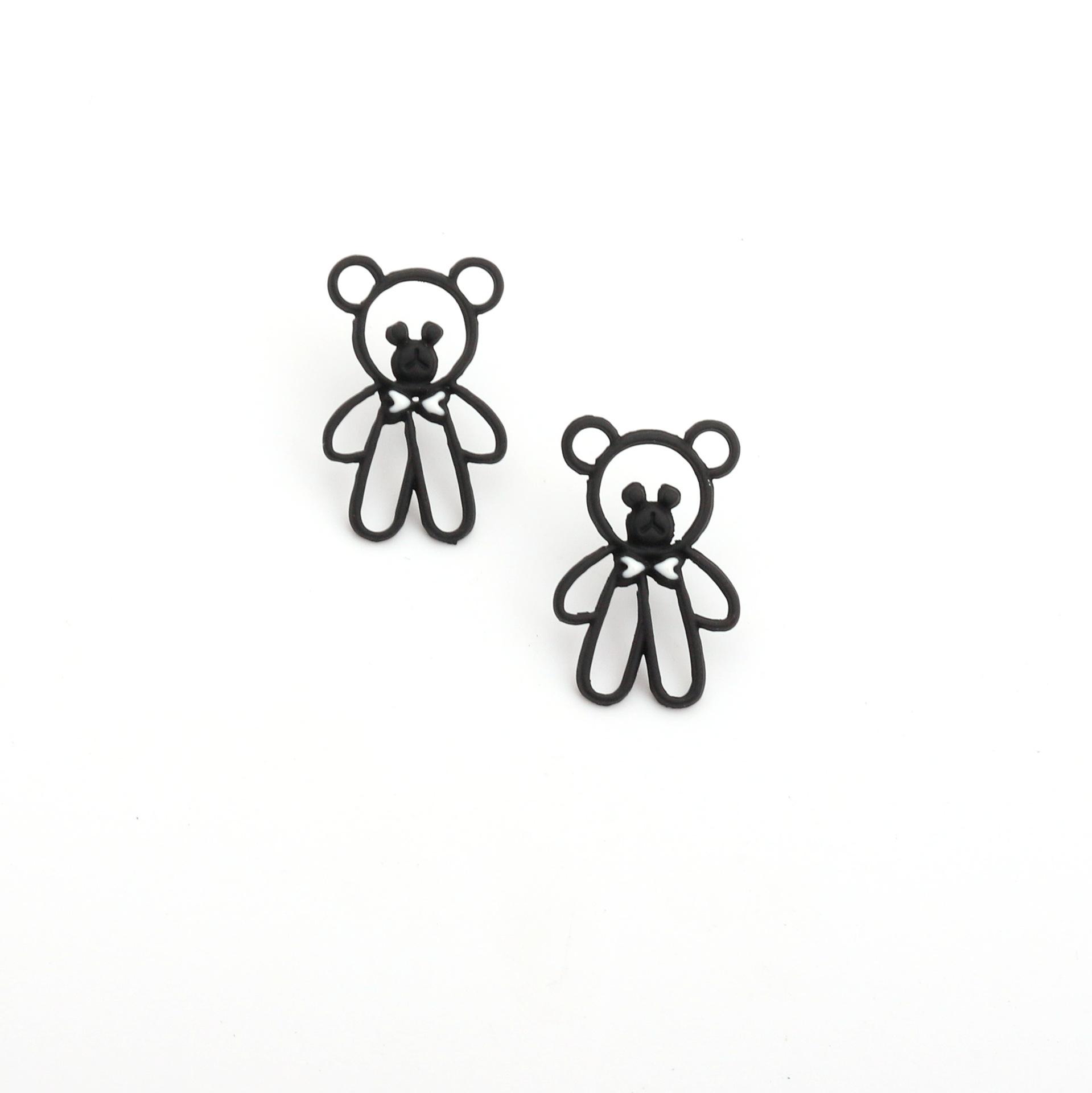 

Fashionable, individualistic, trendy design, creative, simple and elegant · Little bear alloy earrings