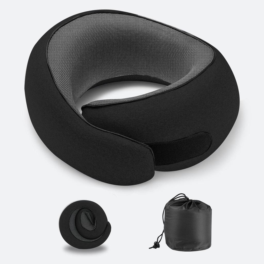 U-Shaped Memory Foam Neck Pillow: Comfortable, Portable Support for Travel