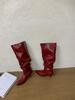 Pointed Stiletto Boots Women's Over-the-Knee Boots Pleated Pile Boots Winter Boots