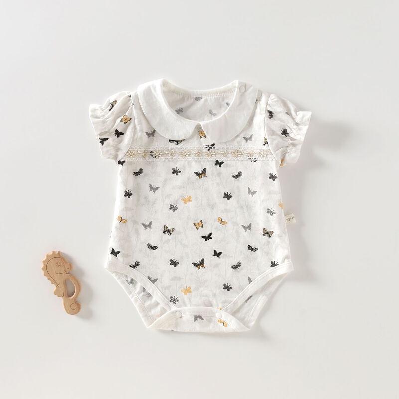Little Lamb Newborn Summer Cotton Triangle Romper 66