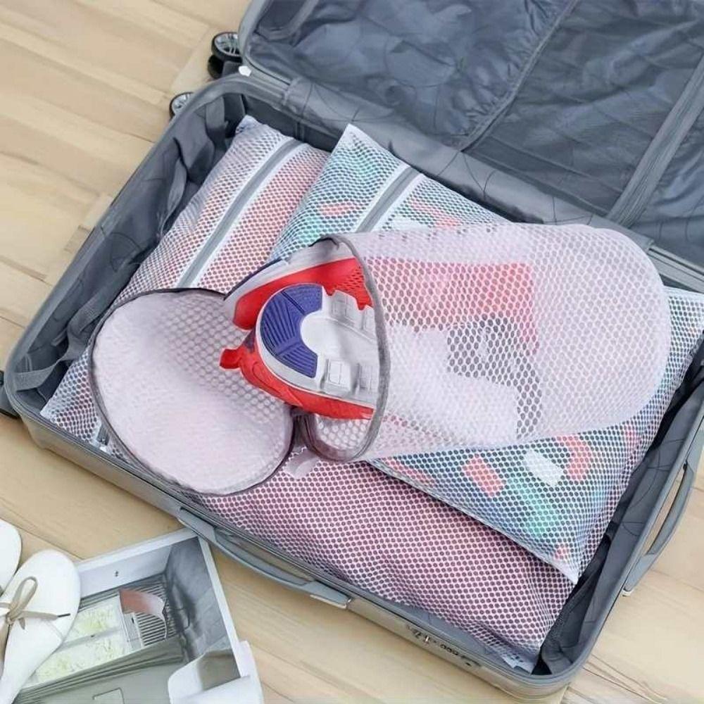 2PCS Polyester Washing Machine Shoe Bag Honeycomb Laundry Shoes Protector Socks