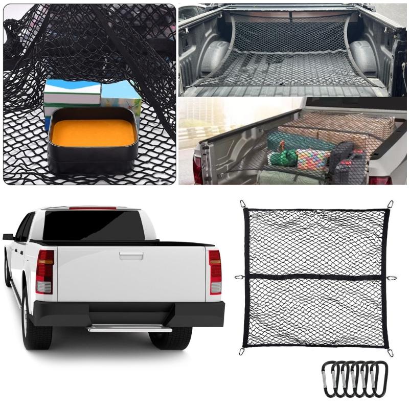 Car Rear Trunk Cargo Net Strong Load Bearing Mesh Car Storage Organizers Large Capacity Space Saving Car Net Storage