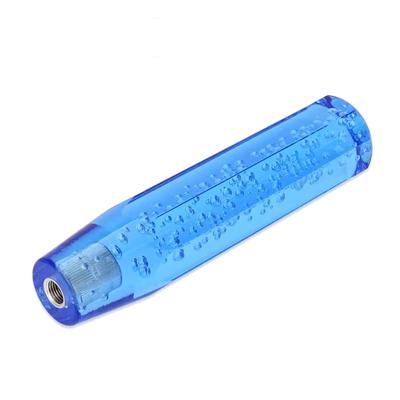 SCGEHA Crystal Shift Knob, Universal Bubble, Octagonal, Foam Included, Adapter, 3 Colors, 7.9 Inches (20 Cm) (Blue)