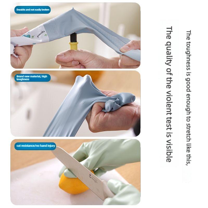Thicken Women's Dishwashing Long Sleeves PVC Gloves,Waterproof,latex Free,Reusable, Kitchen Cleaning, Working Safety Gloves