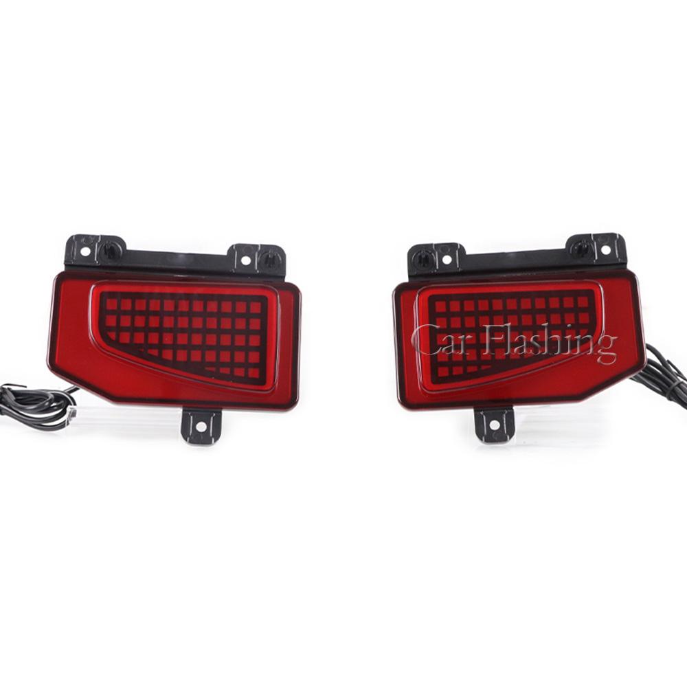 1 Set LED Rear Fog Lamp For Jeep Gladiator 2019 2020 2021 2022 Car Bumper Brake Light Reflector Turn Signal Indicators