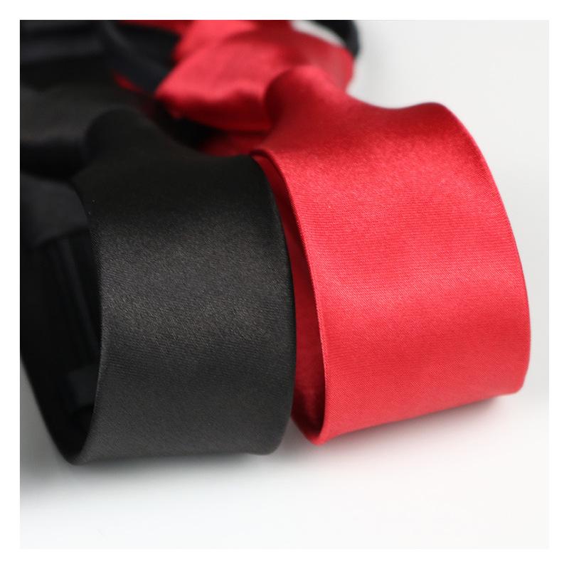 Cravată pentru bărbați, Mătase imitație 5 cm Tip fermoar Leneș Culoare solidă Monocrom Vânzări directe.