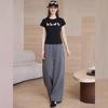 Casual Animal Patch Knit Short Sleeve T-Shirt