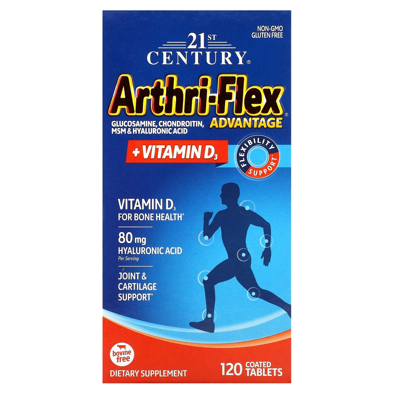 

21St Century, Arthri-Flex Advantage + Vitamin D3, Coated Tablets, 120 Tablets